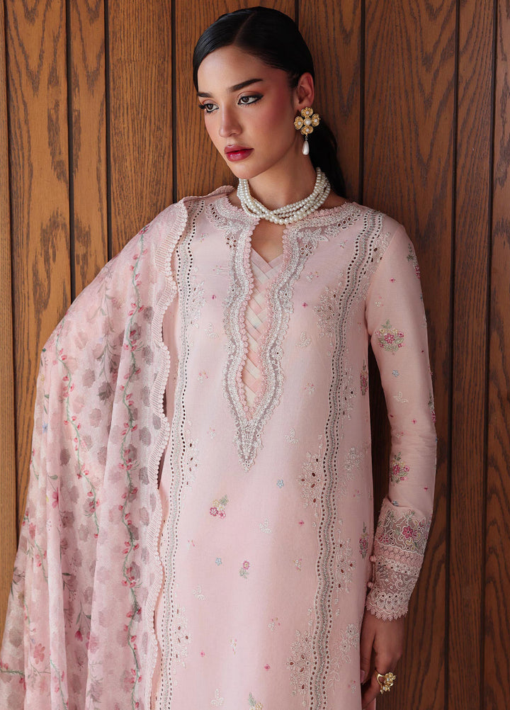 Q Line by Qalamkar Unstitched Embroidered Lawn 3 Piece Suit QLK26ULQ NAIRA QKL-4 - Festive Collection