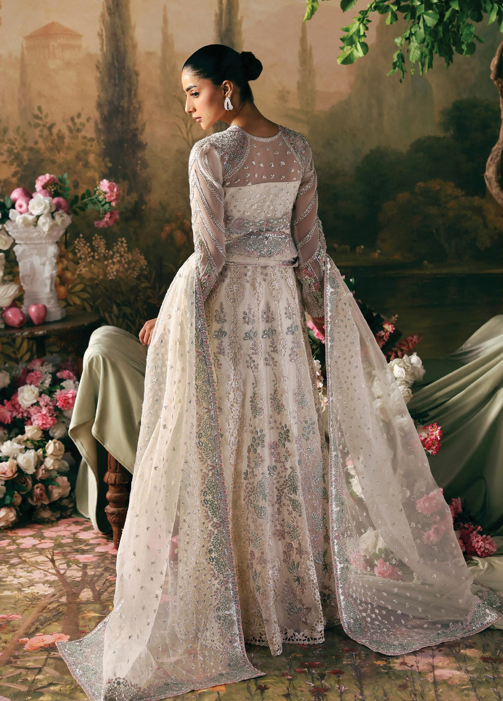 La Fuchsia by Afrozeh Unstitched Hand work Organza 3 Piece Suit AF26ULF Queen FWU-0077 - Festive Collection