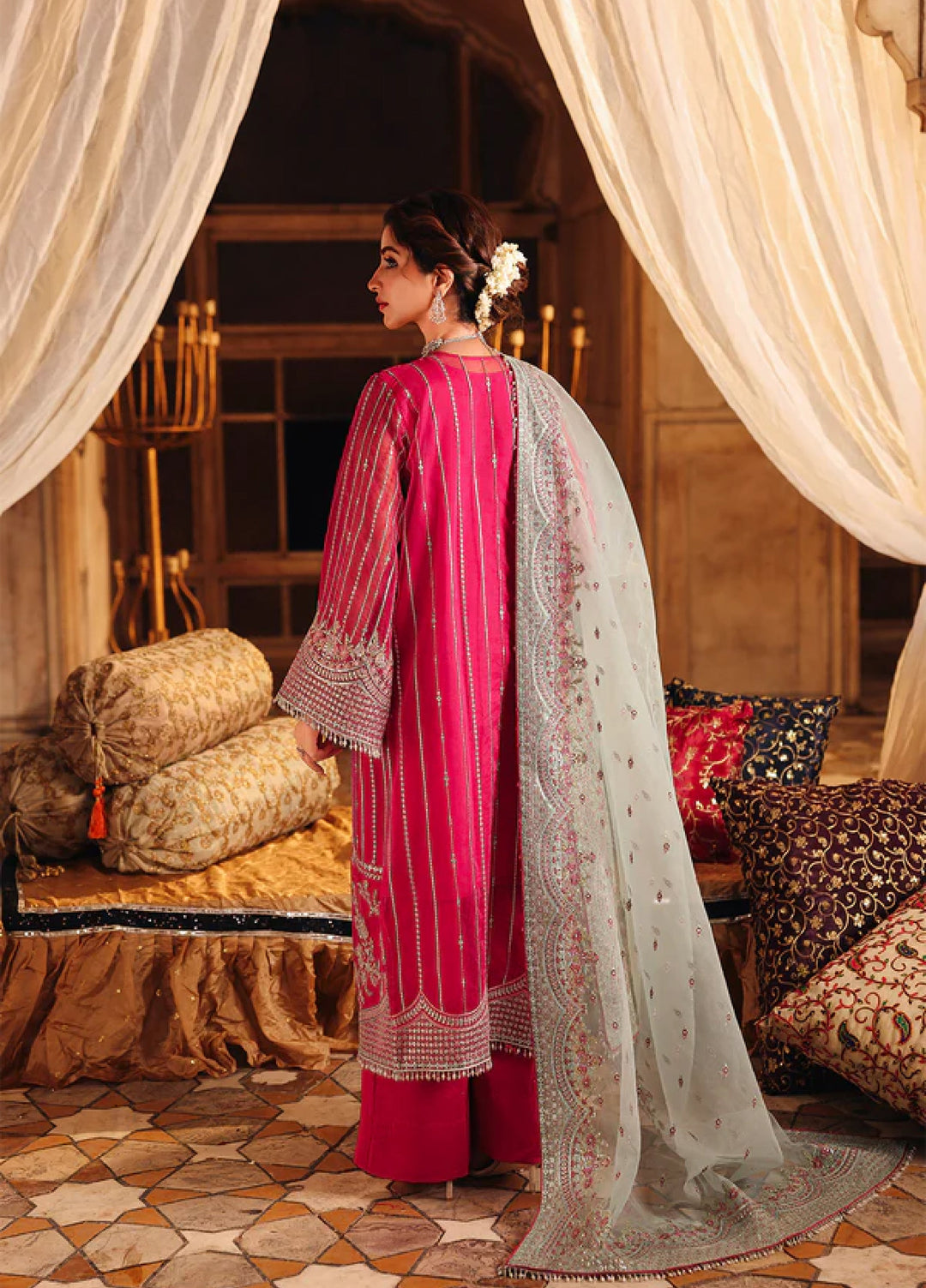 Silsila by Meeral Pret Embroidered Organza 3 Piece Shafaq - Festive Collection