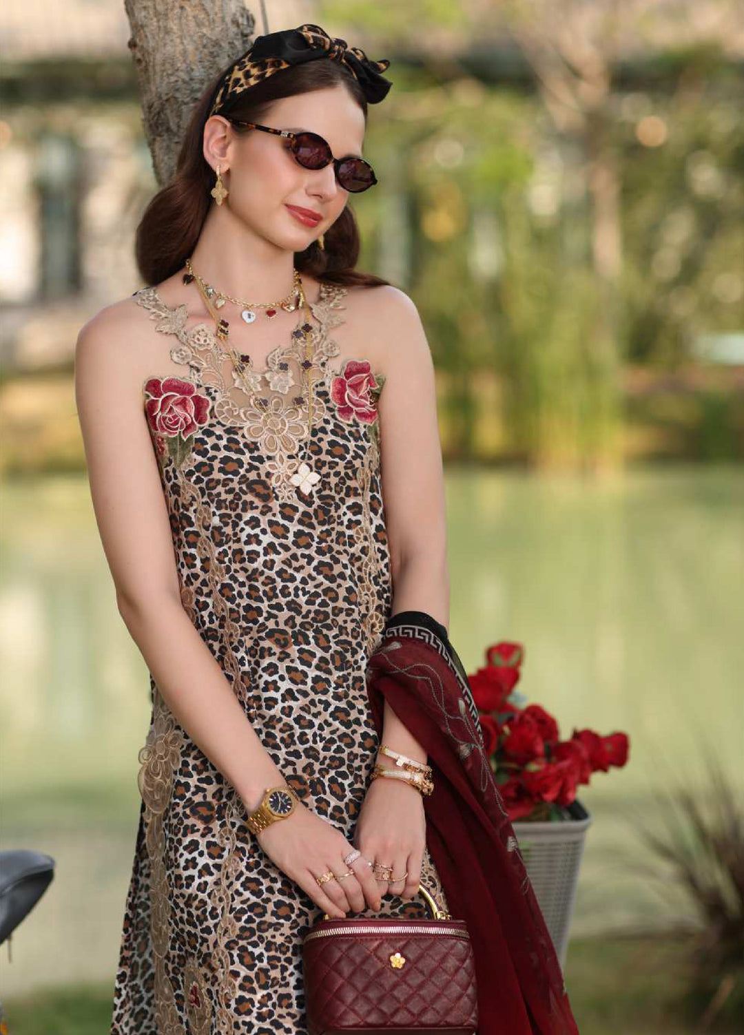 Noor Luxe by Saadia Asad Unstitched Printed Lawn 3 Piece Suit SA26ULNE D11 - Eid Collection