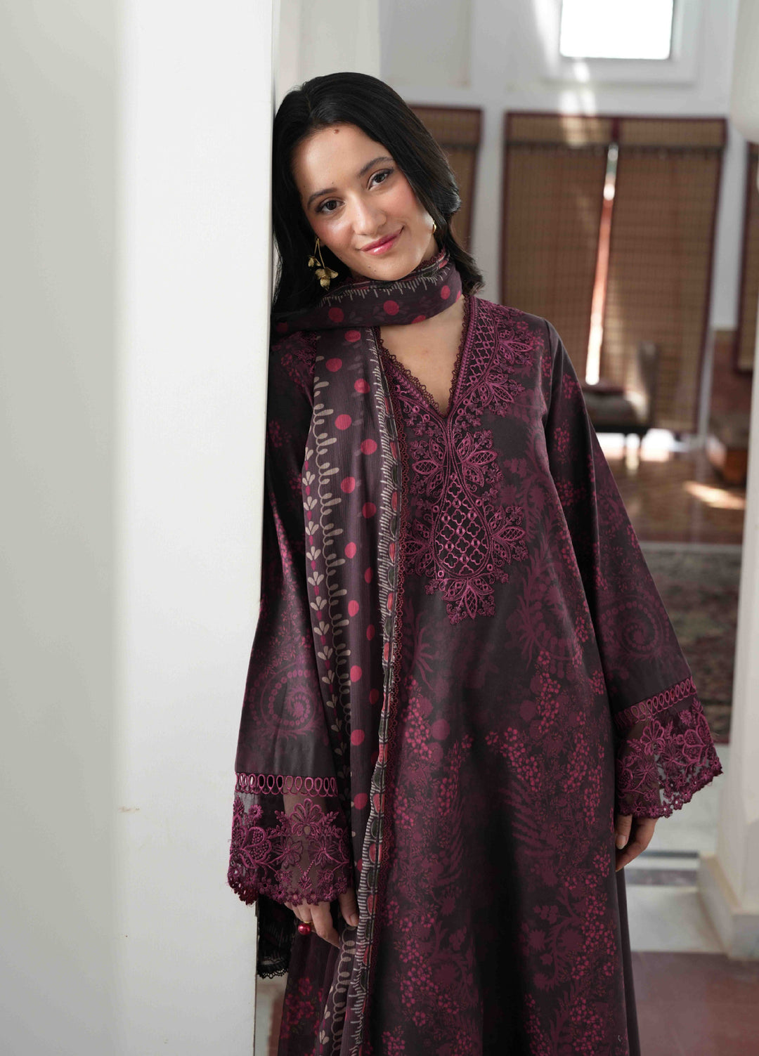 Summer Lines by Neeshay Unstitched Printed and Embroidered Lawn 3 Piece Suit NSH26ULS Marvelle - Eid Collection