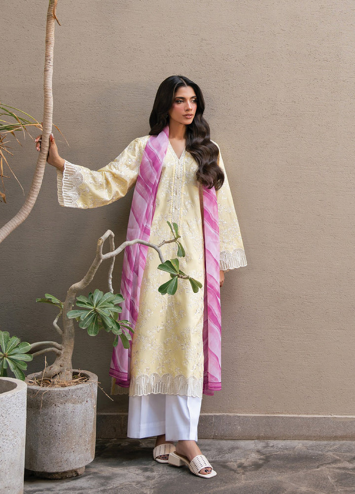 Layana by Xenia Formals Unstitched Embroidered Lawn 3 Piece Suit XE26ULL D-5 Soleil - Summer Collection