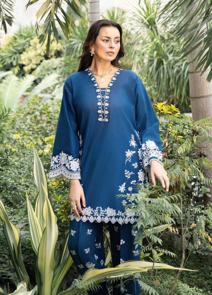 Solid Story by Panache Pret Solids Lawn 2 Piece Blue Petal