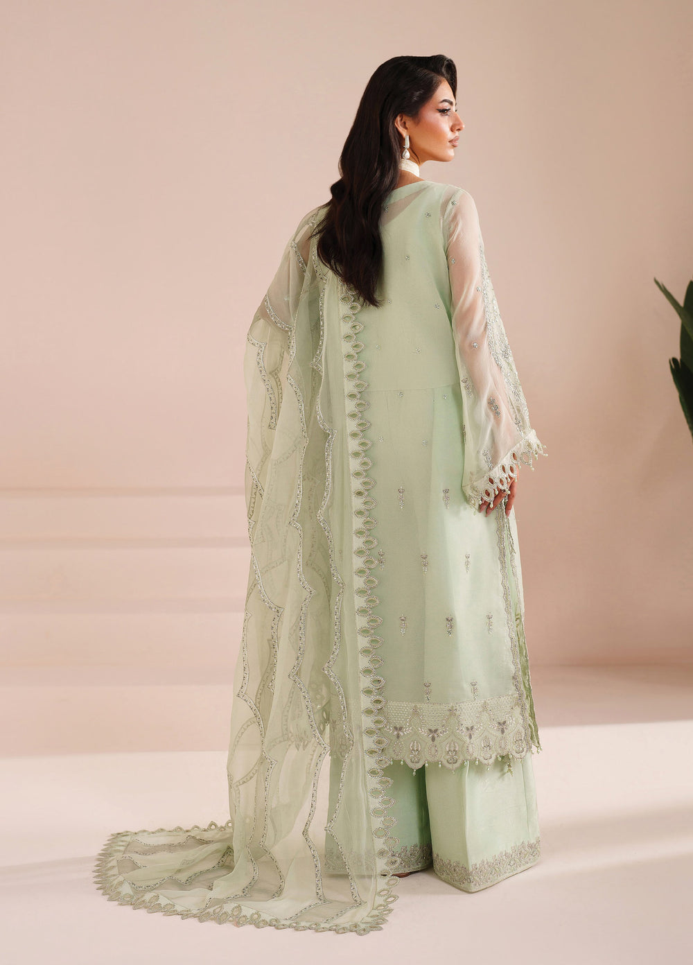 Aymal by Alizeh Fashion Unstitched Embroidered Chiffon 3 Piece Suit AFB26UA D-06 Zyah - Festive Collection