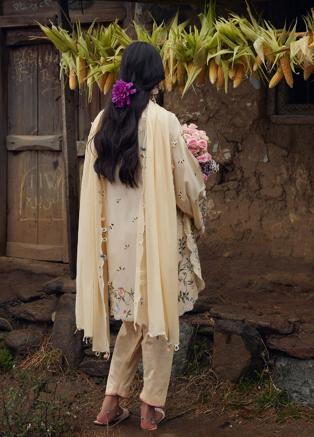 Meili by Zaha Unstitched Embroidered Lawn 3 Piece Suit ZK26UML ZL26-04B - Festive Collection