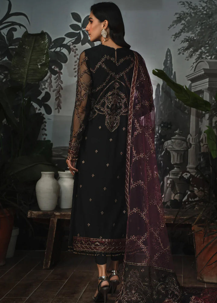 Zarif Women Unstitched Embroidered Net 3 Piece Suit ZR26UFC ZLR 04 NIGHT GLOW - Festive Collection