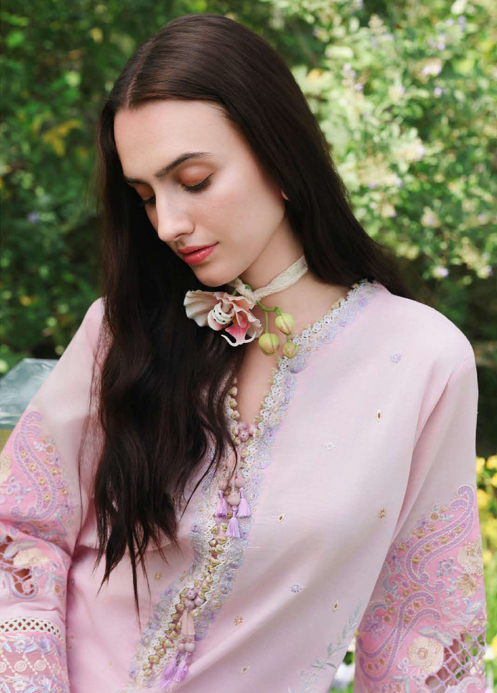 The Secret Garden by Mushq Unstitched Embroidered Lawn 3 Piece Suit MU26USG Enchanted Vine HUNSS260412 - Festive Collection