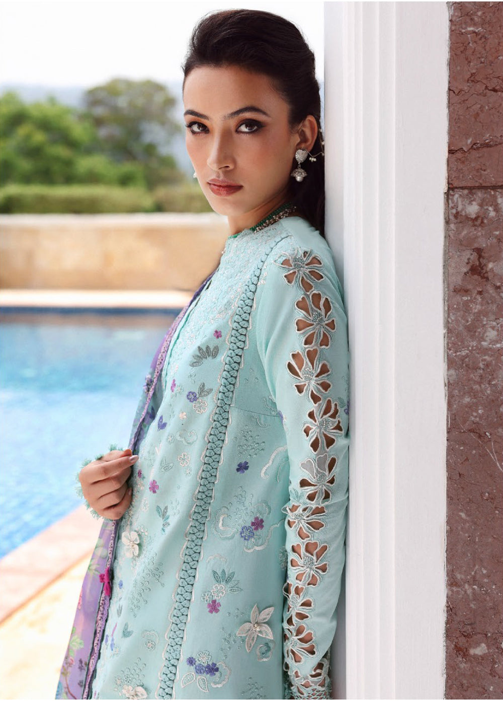 Lilas by Republic WomensWear Unstitched Embroidered Lawn 3 Piece Suit RW26ULL D-2B - Eid Collection