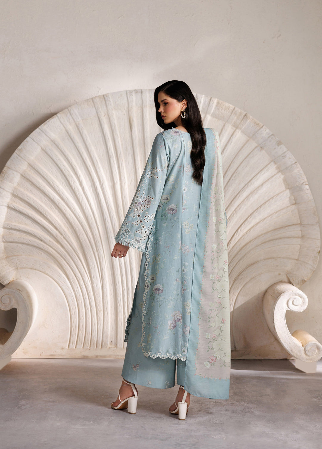 Iznik Unstitched Embroidered Lawn 3 Piece Suit IZ26ULF IBE-10 - Festive Collection
