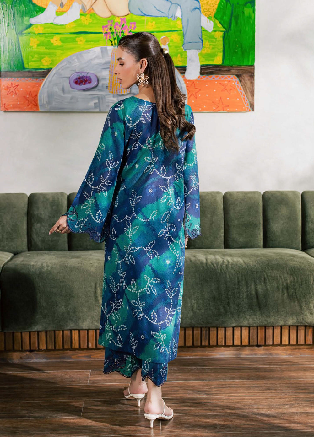 Ballerina by Nureh Unstitched Printed Chikankari Lawn 2 Piece Suit NU26UBCL NU2-219 - Casual Collection