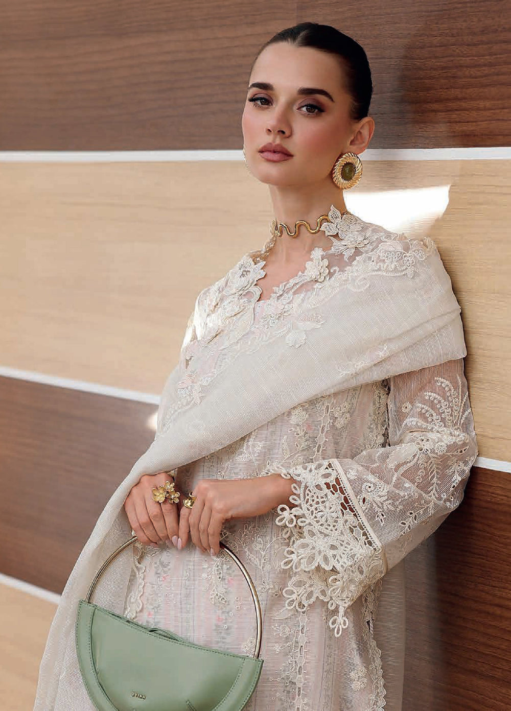 Qalamkar Chikankari Unstitched Embroidered Lawn 3 Piece Suit QLK26UCL CM-04 Zimal - Summer Collection