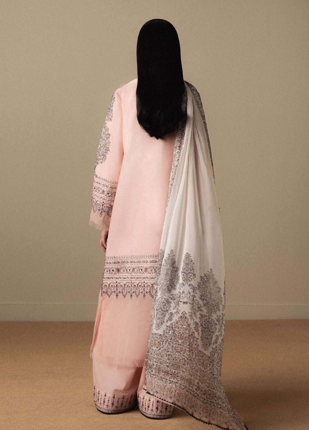 Satori by Zara Shahjahan Unstitched Embroidered Lawn 3 Piece Suit ZS26USL D-11 AKAHANA - Summer Collection