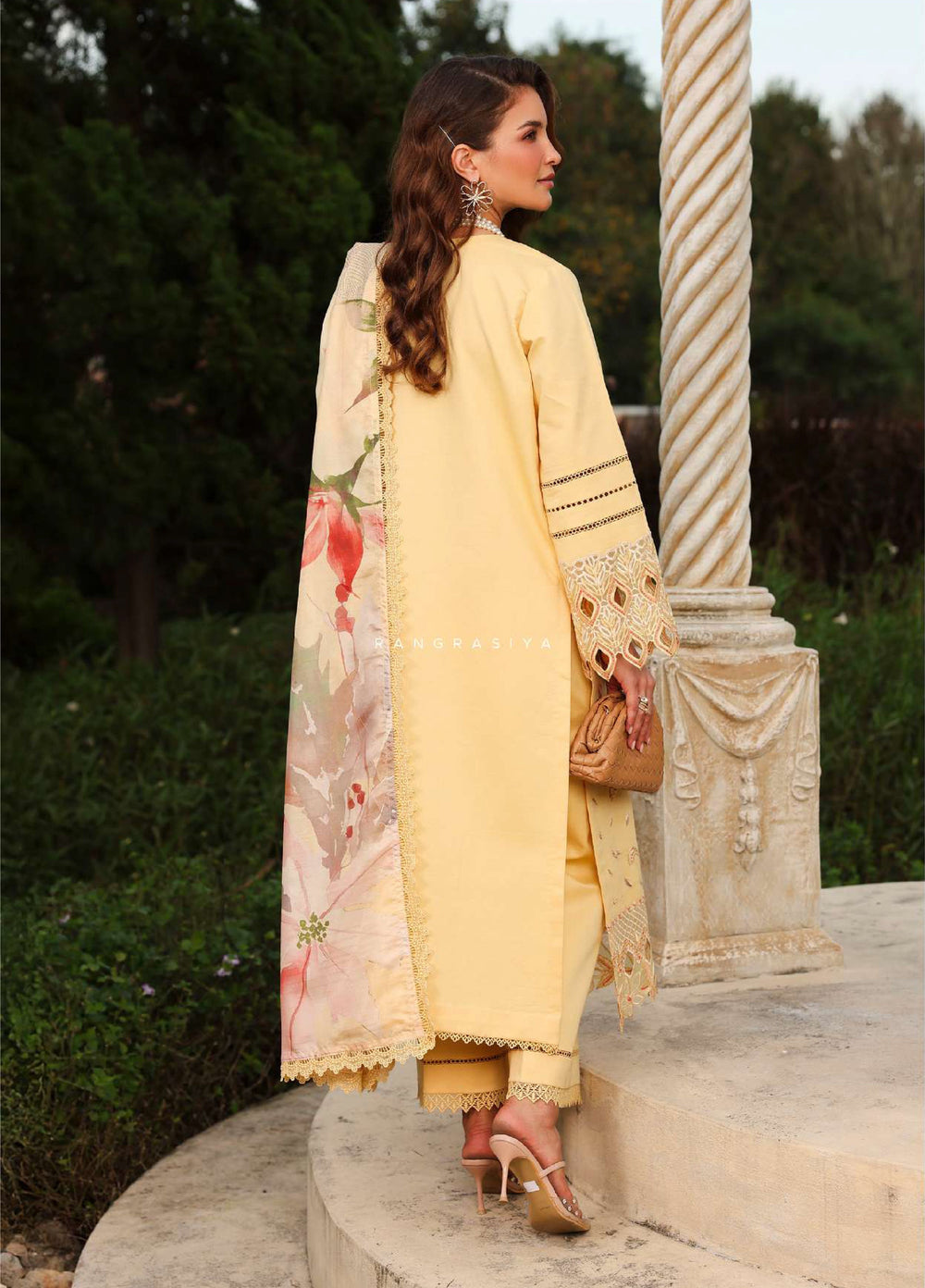 Florence by Rang Rasiya Unstitched Embroidered Lawn 3 Piece Suit RR26UFL Mirha - Summer Collection