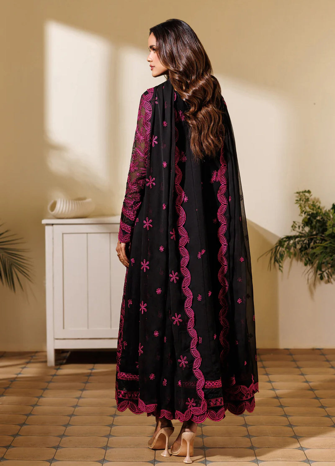 Zarif Women RTW Embroidered Chiffon 3 Piece Suit ZR26UCR ZRF-EMC-20 - Eid Collection