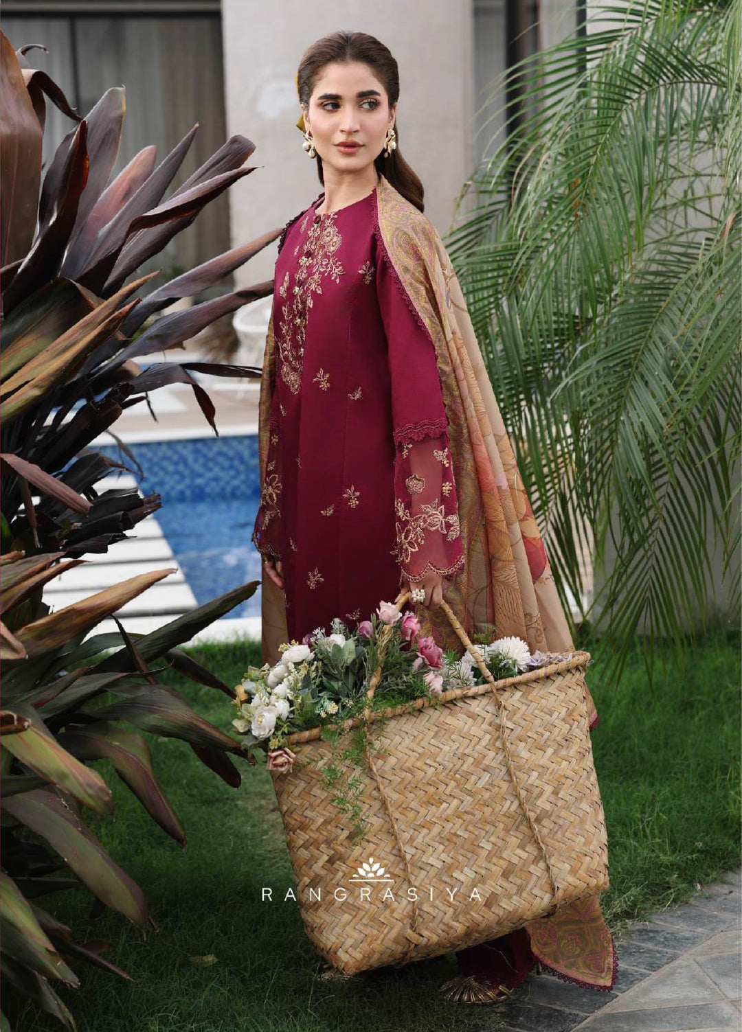 Florence by Rang Rasiya Unstitched Embroidered Lawn 3 Piece Suit RR26ULF Shirin - Festive Collection