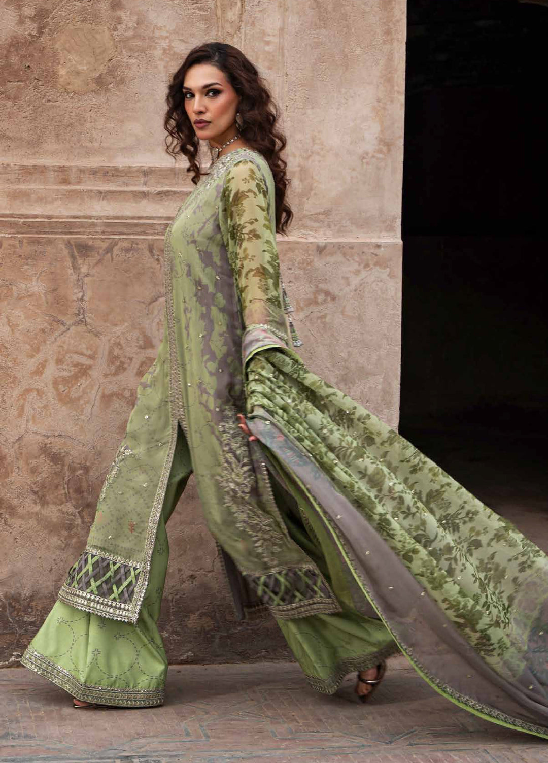 Vasal by Charizma Unstitched Embroidered Chiffon 3 Piece Suit CHR26UV VSL6-06 - Festive Collection