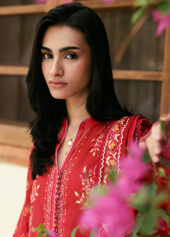 Amaya by Zaha Unstitched Printed Lawn 3 Piece Suit ZK26UAL Rosa APL26-04 - Casual Collection