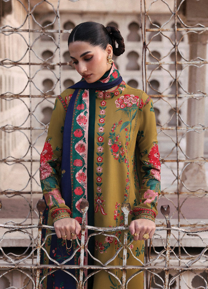Jugnu by Hussain Rehar Unstitched Khaddar Embroidered Suits 3 Piece HRR25JK Mitra - Winter Collection