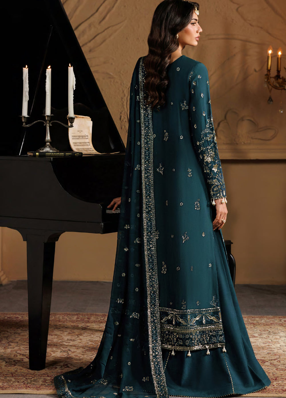 Celeste by Emaan Adeel Unstitched Embroidered Chiffon 3 Piece Suit EA26UCF Asteria - Festive Collection