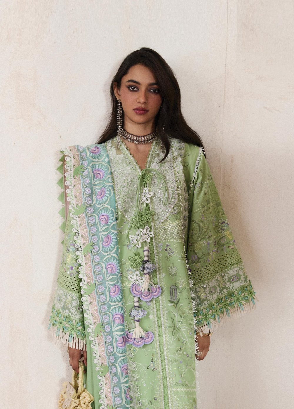 Suffuse Unstitched Embroidered Lawn 3 Piece Suit SSY26ULE Naviel - Eid Collection