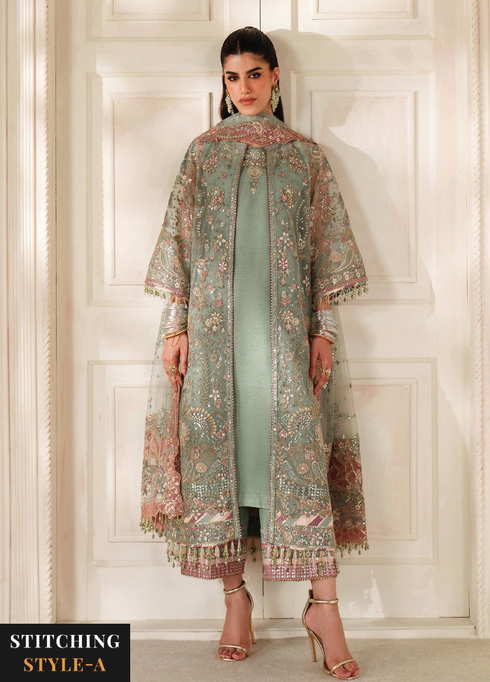 Chantelle by Baroque Unstitched Embroidered Net 3 Piece Suit BQ26UCF V14-D06 - Festive Collection