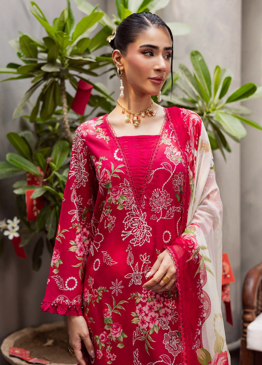 Signature Prints by Nureh Unstitched Printed Lawn 3 Piece Suit NU26USL SP-160 - Summer Collection