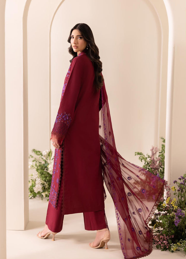 RajBari Exclusive Unstitched Embroidered Lawn 3 Piece Suit RB26UE D-8 - Summer Collection