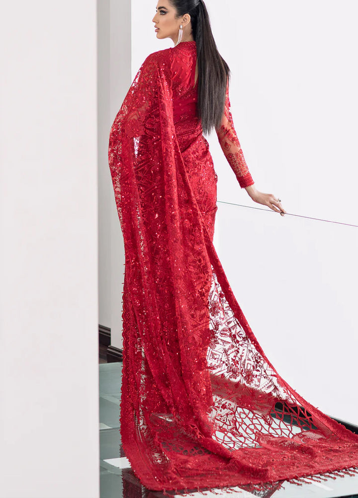 Baroque Embroidered Net  Unstitched Saree BQ22CC EC-06 - Luxury Collection