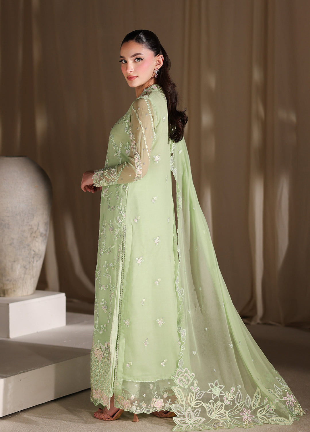 Azure Unstitched Embroidered Chiffon 3 Piece Suit AZ26ULC Fairy Fern - Festive Collection