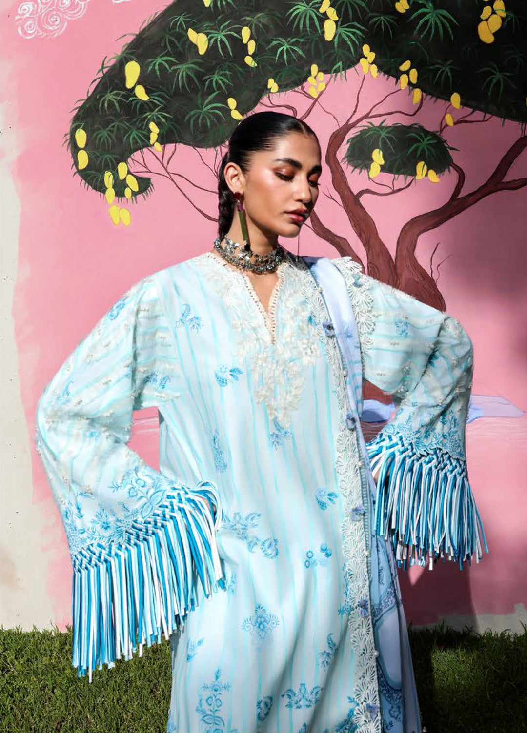 Neoma Prints by Republic Unstitched Printed Lawn 4 Piece Suit RW26UNL SP-2 ELARYA - Summer Collection