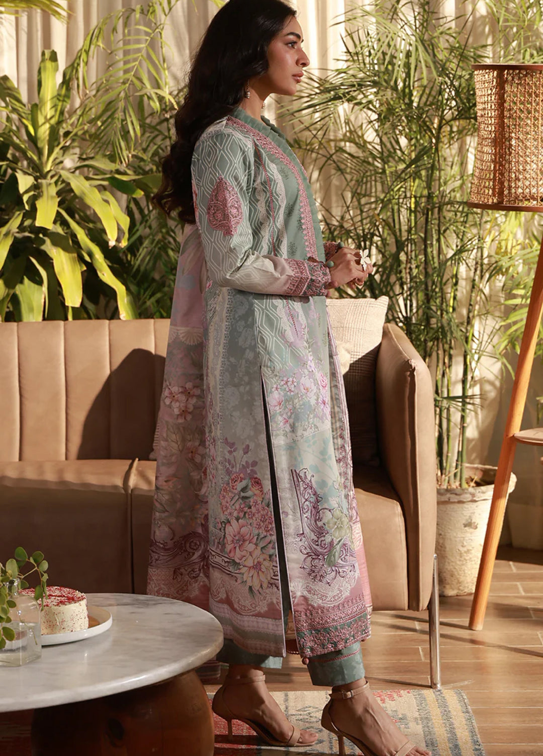 Delia by Gulaal Unstitched Embroidered Lawn 3 Piece Suit GL26UD D-3 Elys - Summer Collection