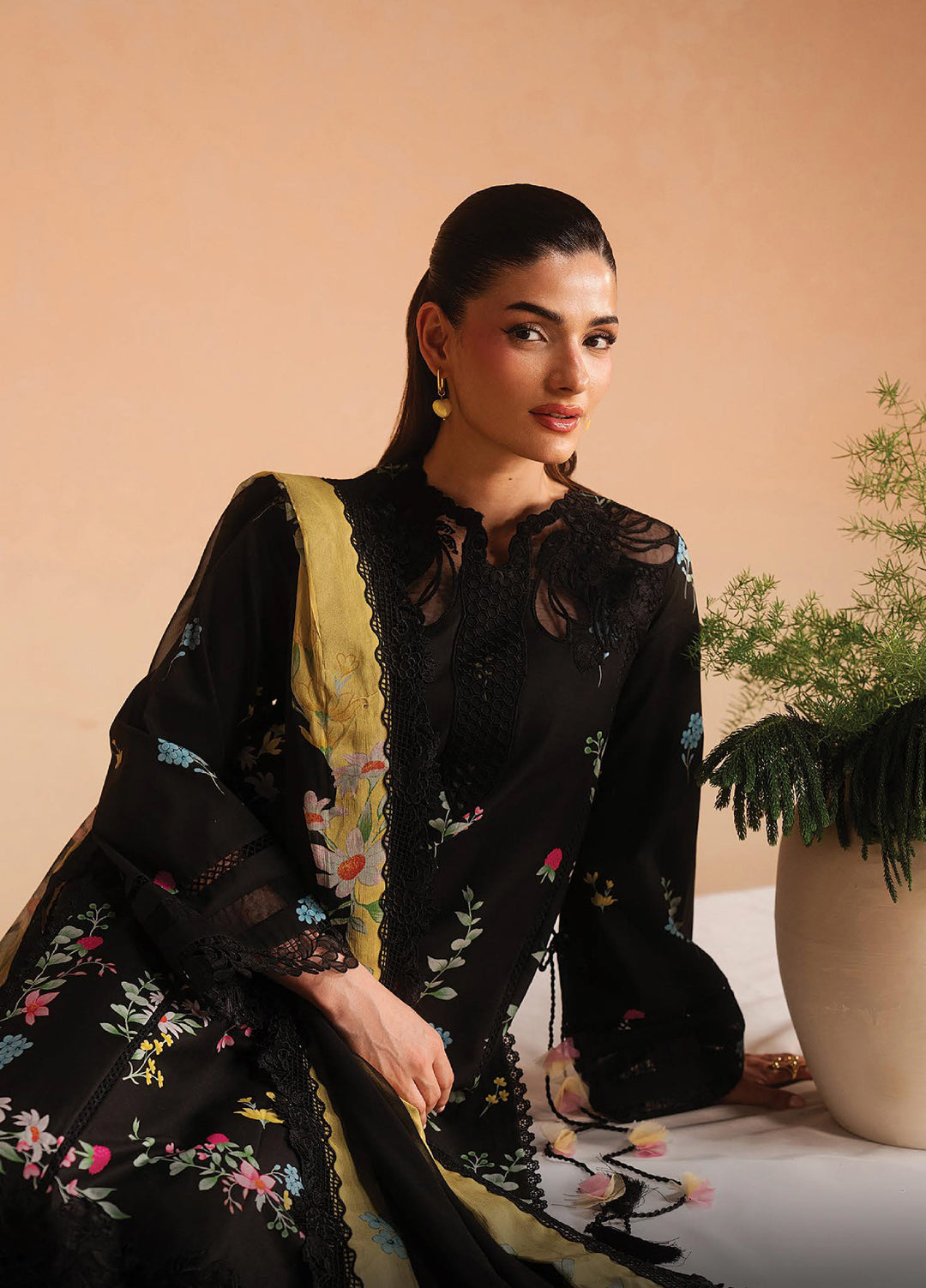 Haze A Prints by Afrozeh Unstitched Embroidered Lawn 3 Piece Suit AF26UAP Evania Rust FWU-101 - Summer Collection