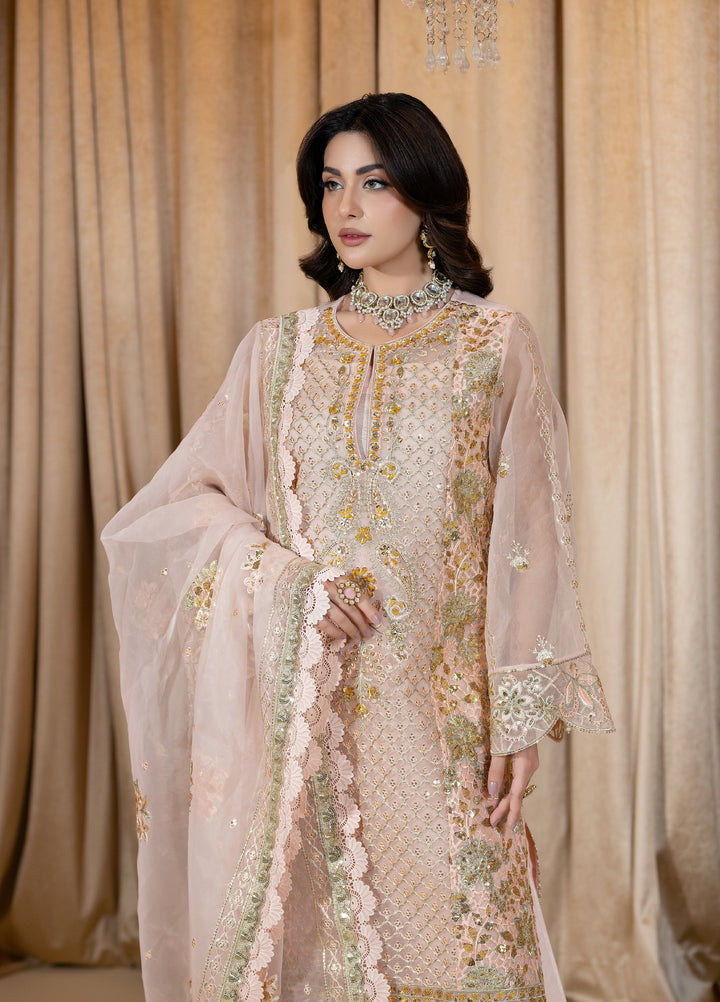 Maah-e-Noor Raum by Sarb Unstitched Embroidered Organza 3 Piece Suit RS26UMN MWF-02 - Wedding Collection