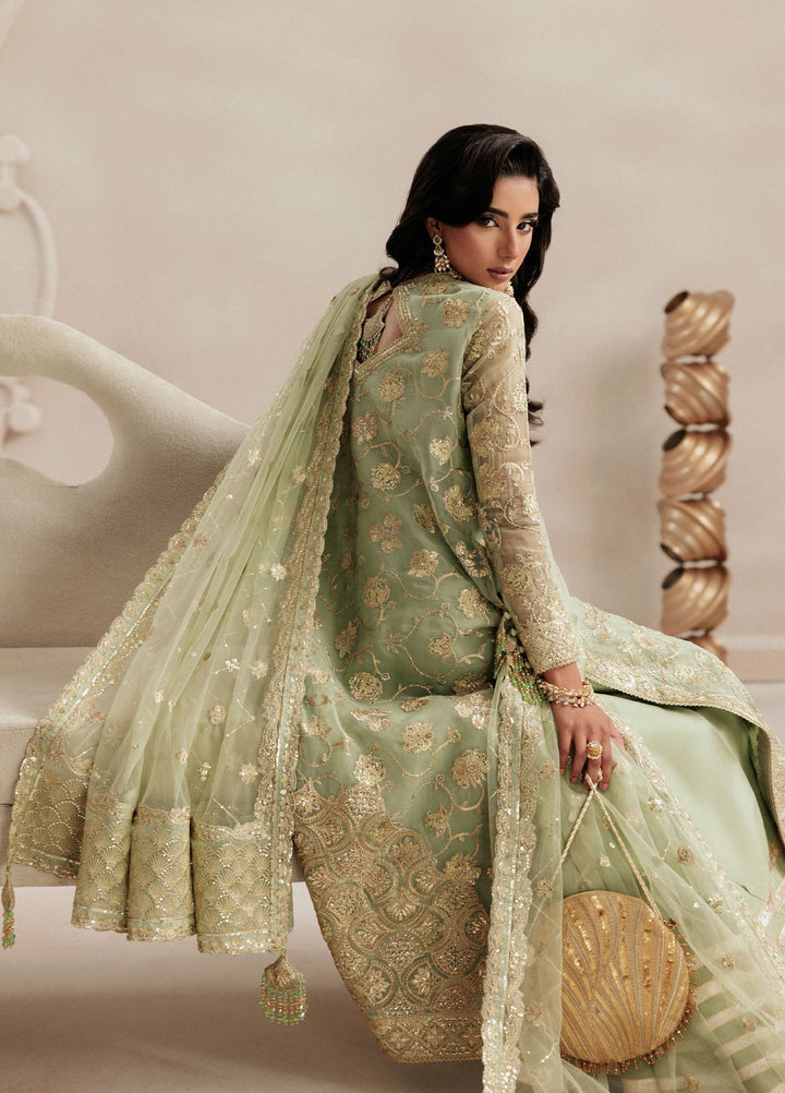 Aik Shaam by AIK Atelier Unstitched Organza Embroidered 3 Piece Suit AIK26US D-07 - Wedding Collection