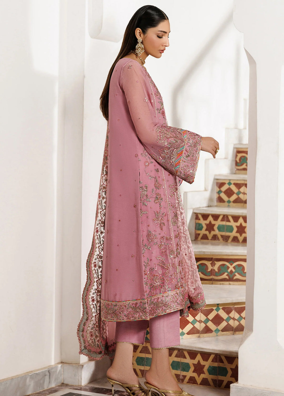 Nourah by Zarif Unstitched Embroidered Chiffon 3 Piece Suit ZR26UCN Nourah SHAYRA ZF/ZQH/SHAYRA 03 - Festive Collection