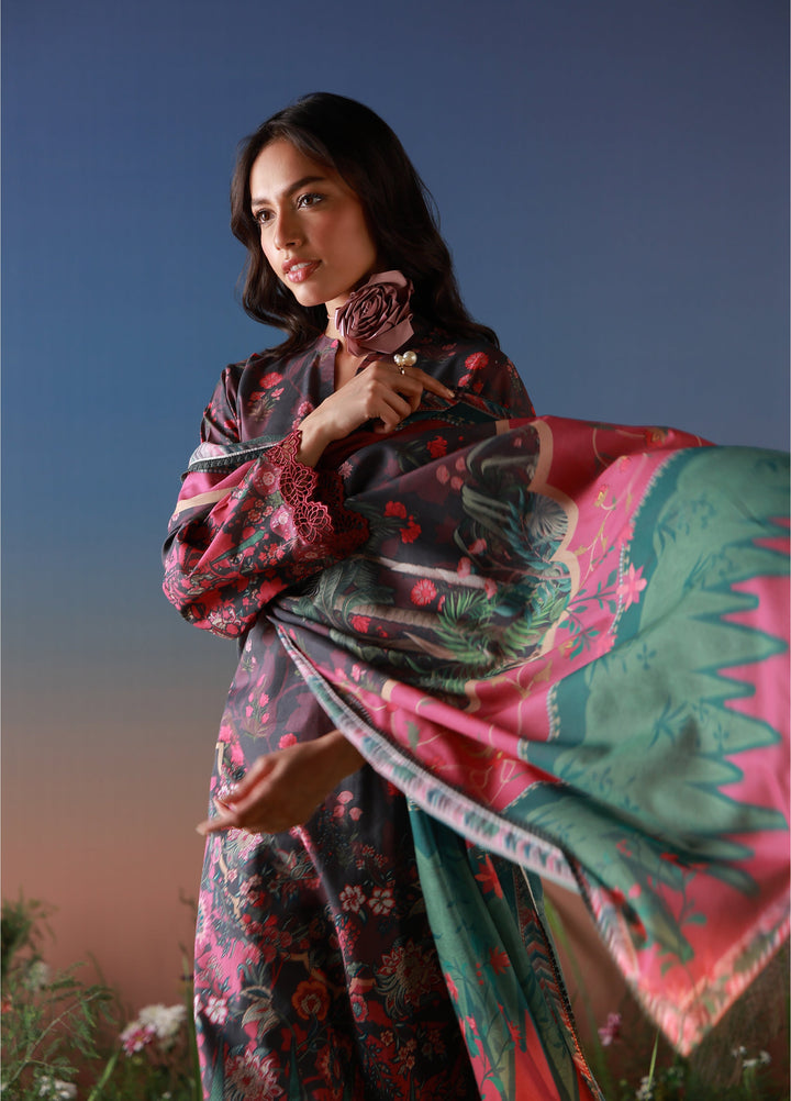 Mirha by Sahar Unstitched Printed Lawn 3 Piece Suit SS1-26-09  Noir Roseraie - Summer Collection