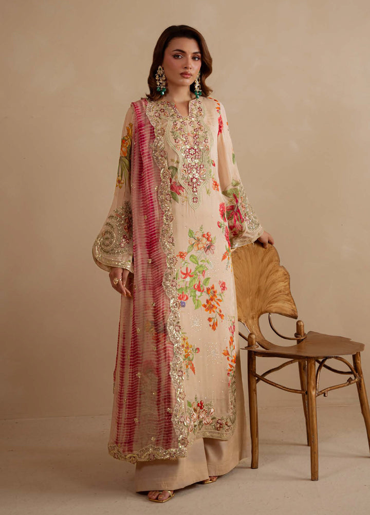 Amaya by Nureh Unstitched Luxury Chiffon Embroidered 3 Piece Suit NU26UA AM-34 - Festive Collection