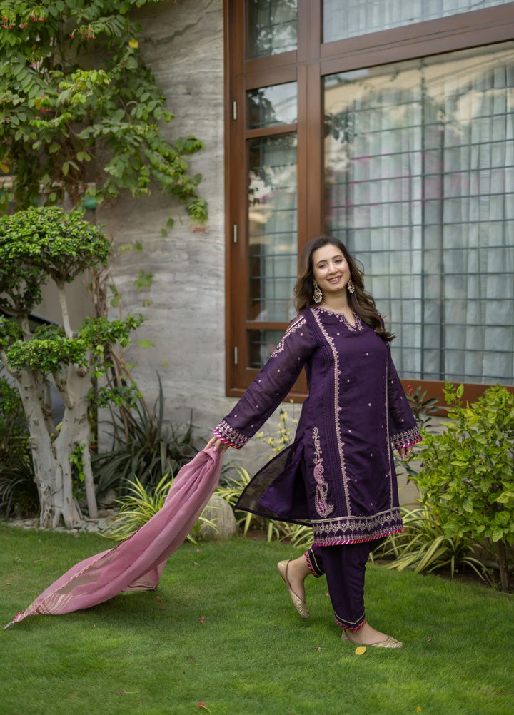 Omal by Komal Mera Eid Ka Jora Women Loom Net 3 Piece Pret Suit Zimal - Festive Collection