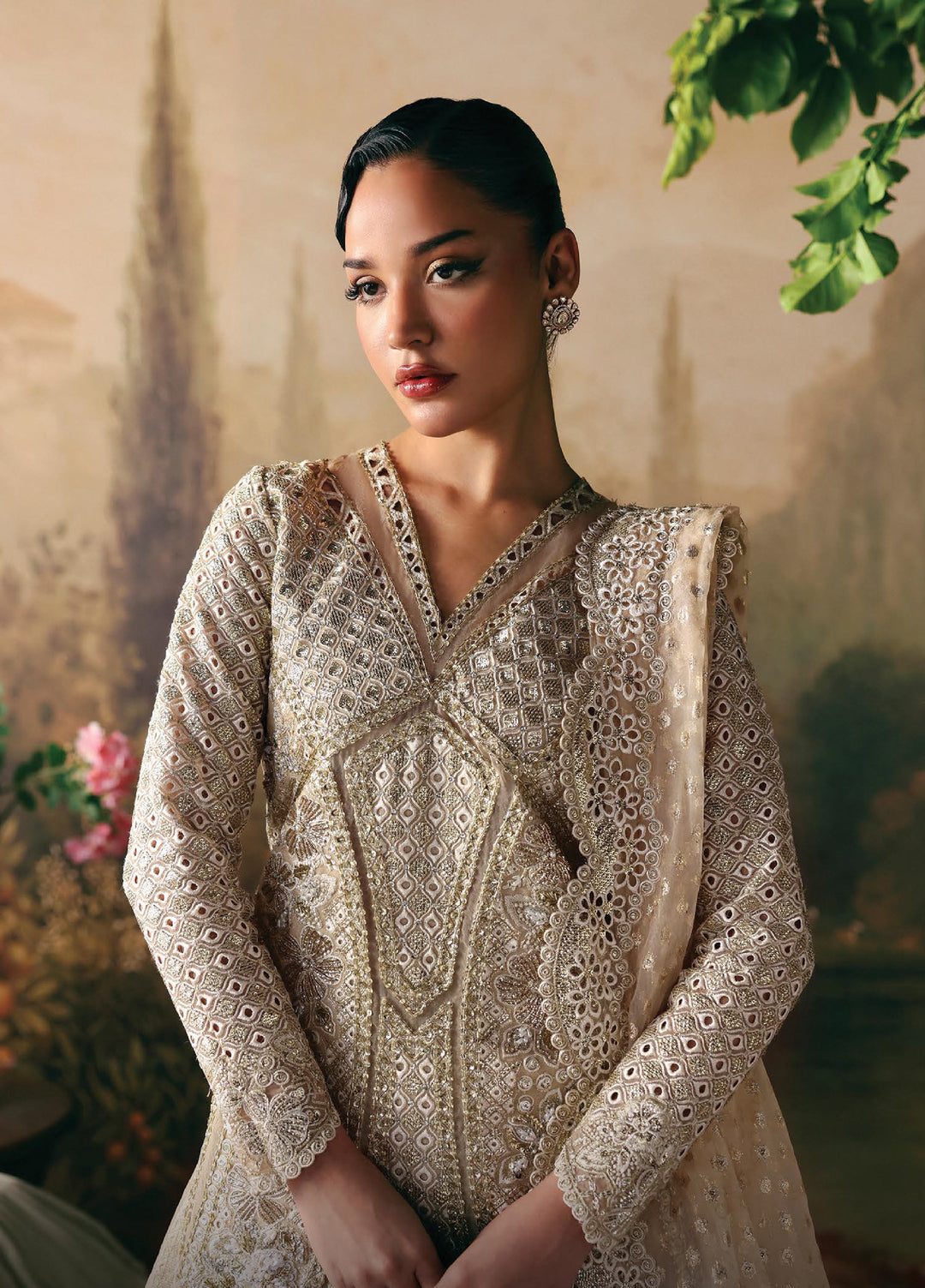 La Fuchsia by Afrozeh Unstitched Hand work Organza 3 Piece Suit AF26ULF Emperor FWU-0076 - Festive Collection