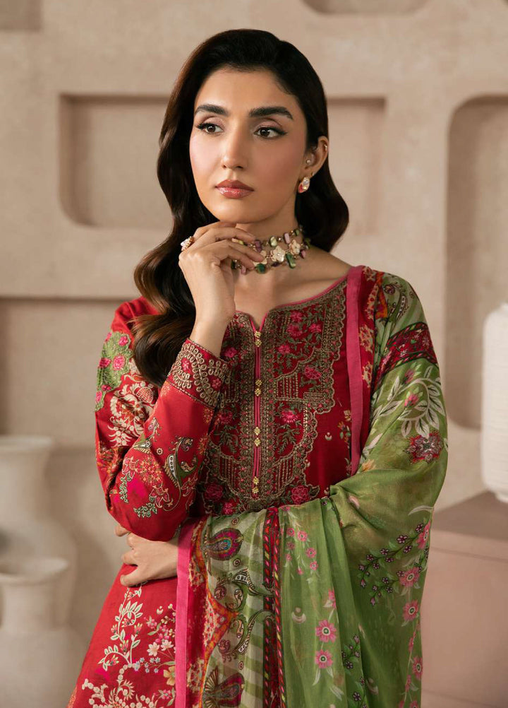 Gulaal Unstitched Embroidered Lawn 3 Piece Suit GL26ULF Nael D-1 - Festive Collection