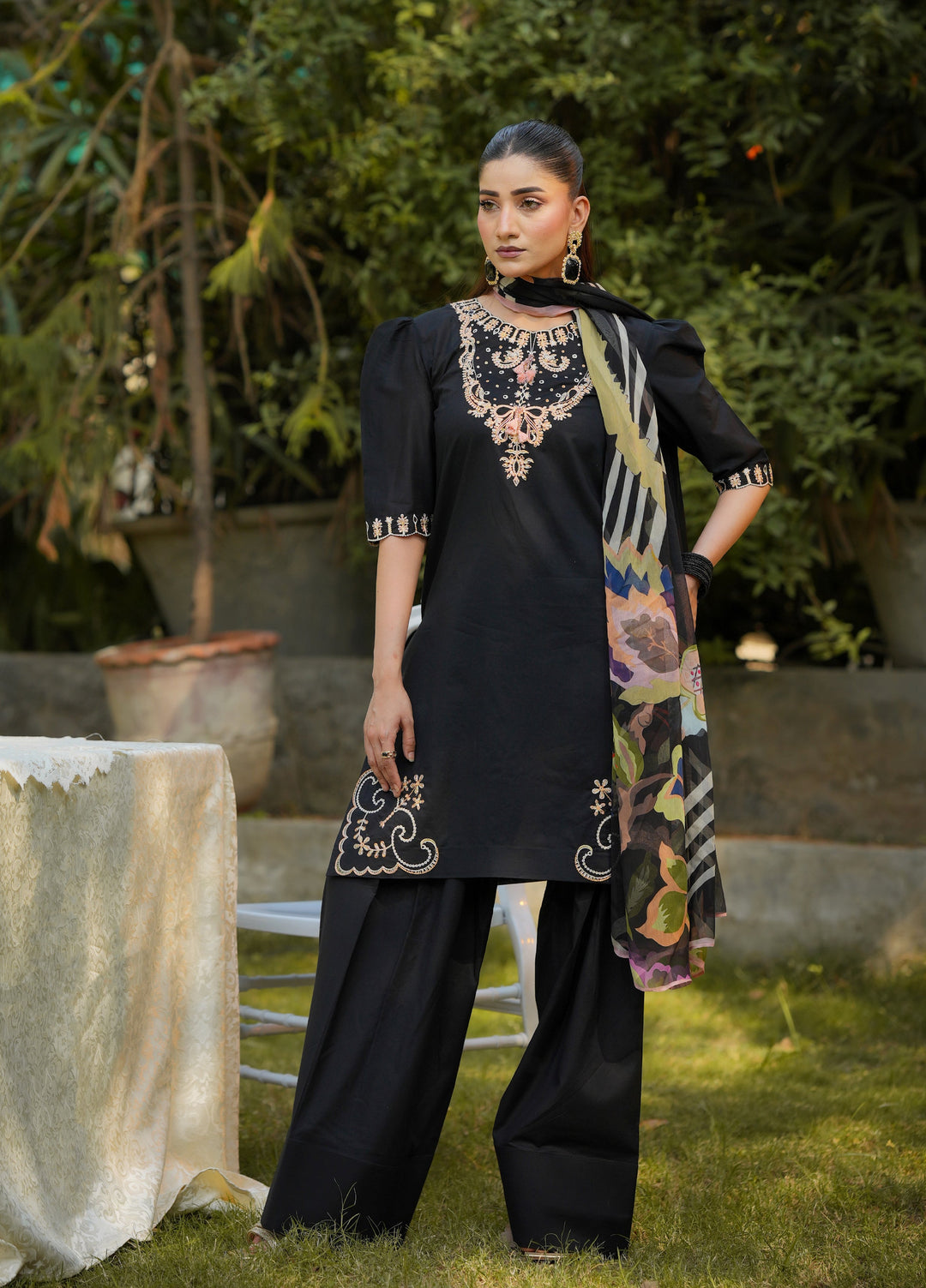 Daily Luxe by Huma Gul Unstitched Printed Lawn 3 Piece Suit ZARIAHHG-1103 - Casual Collection