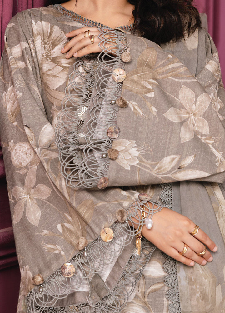 M Basics By Maria B Unstitched Digital Printed Linen 3 Piece MB25UW 1101-A - Winter Collection