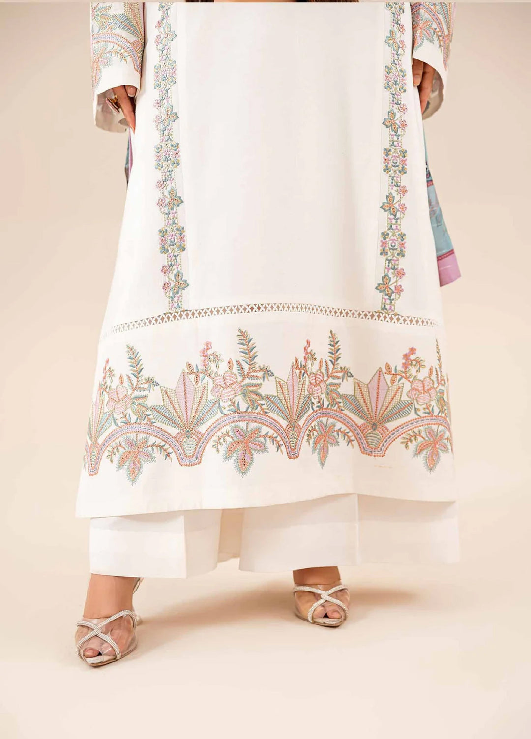 Gohor e Nayab by Ruby Suleiman Pret Lawn Suits 3 Piece Glory Of White - Festive Collection