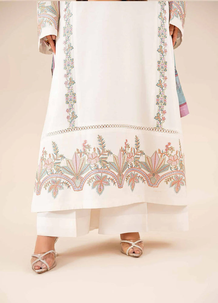 Gohor e Nayab by Ruby Suleiman Pret Lawn Suits 3 Piece Glory Of White - Festive Collection