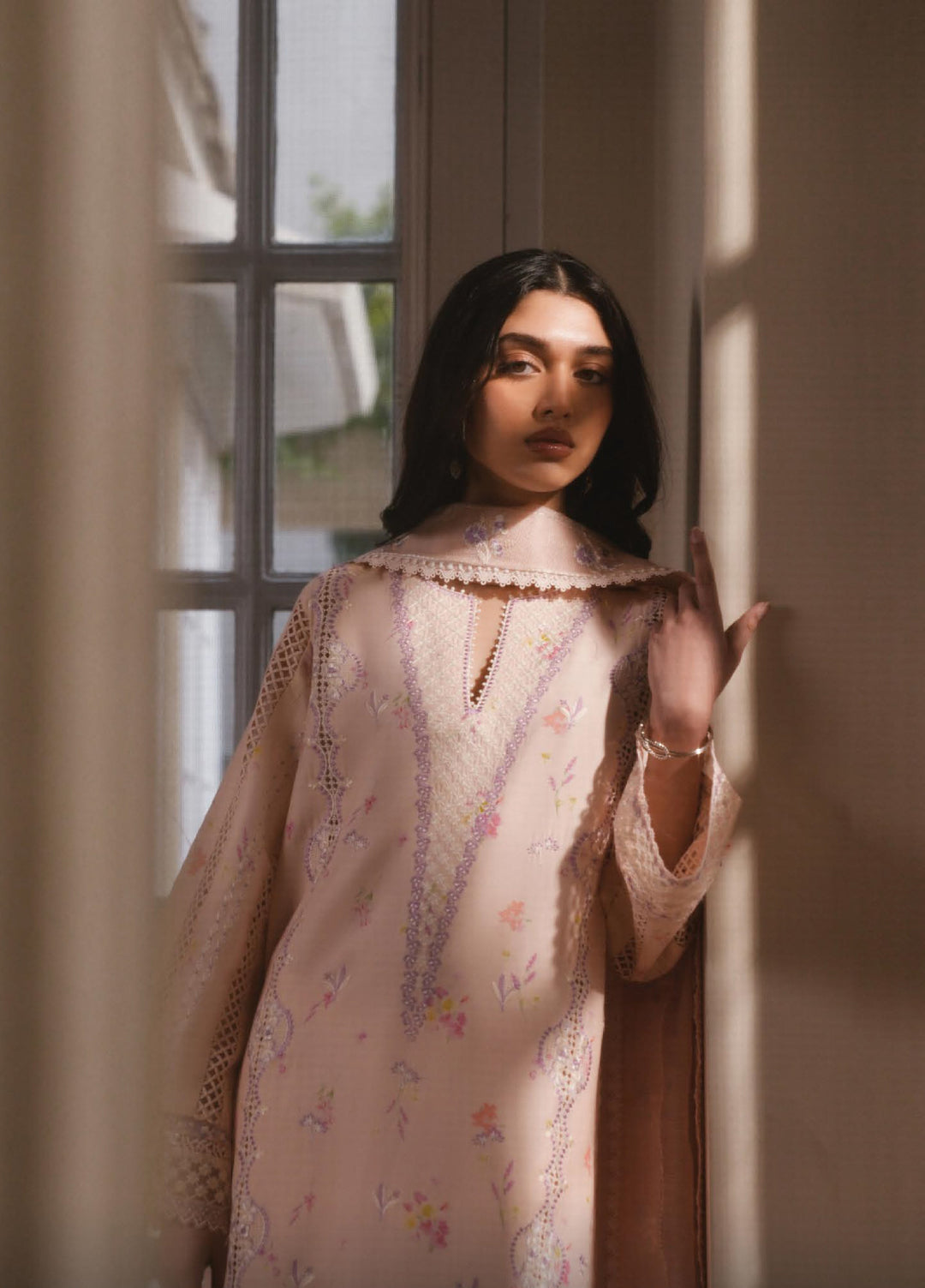 Florette by Afrozeh Unstitched Embroidered Lawn 3 Piece Suit AF26UFL D-02 MIREL - Festive Collection