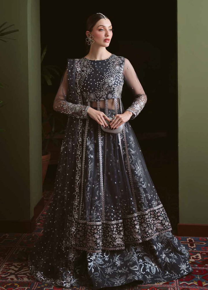 Elaya by Nureh Unstitched Embroidered Net 4 Piece Suit NU26UEF NEL-90 - Festive Collection