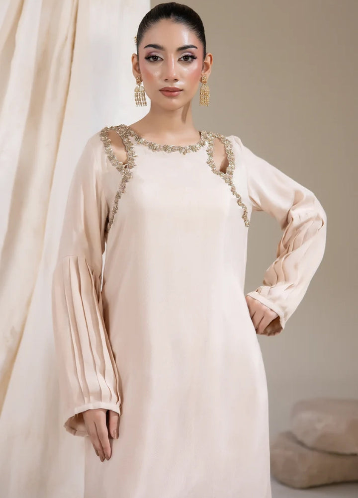 Alee Malic RTW Hand Work Raw Silk 3 Piece Suit Cashmere - Wedding Collection