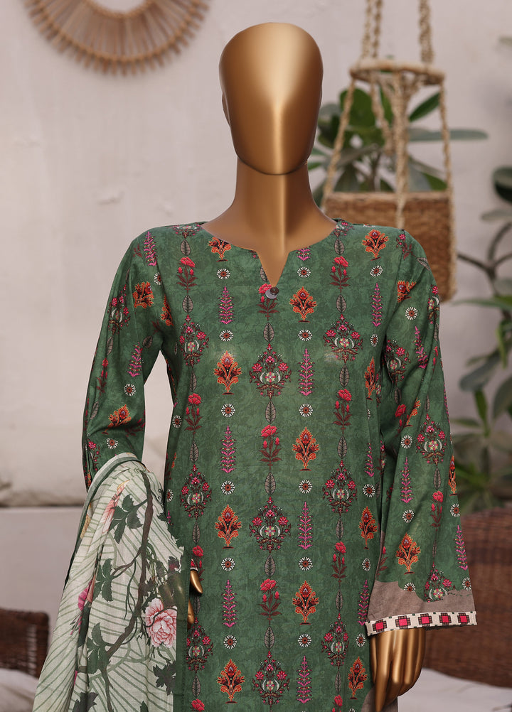 Art N Craft by HZ Textiles RTW Printed Lawn 3 Piece Suit Green - Summer Collection