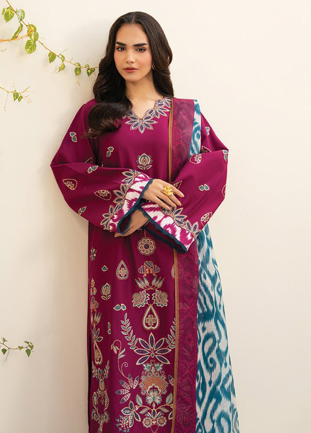 Namah by Xenia Formals Unstitched Embroidered Lawn 3 Piece Suit XF26ULN 02 - NELAM - Festive Collection