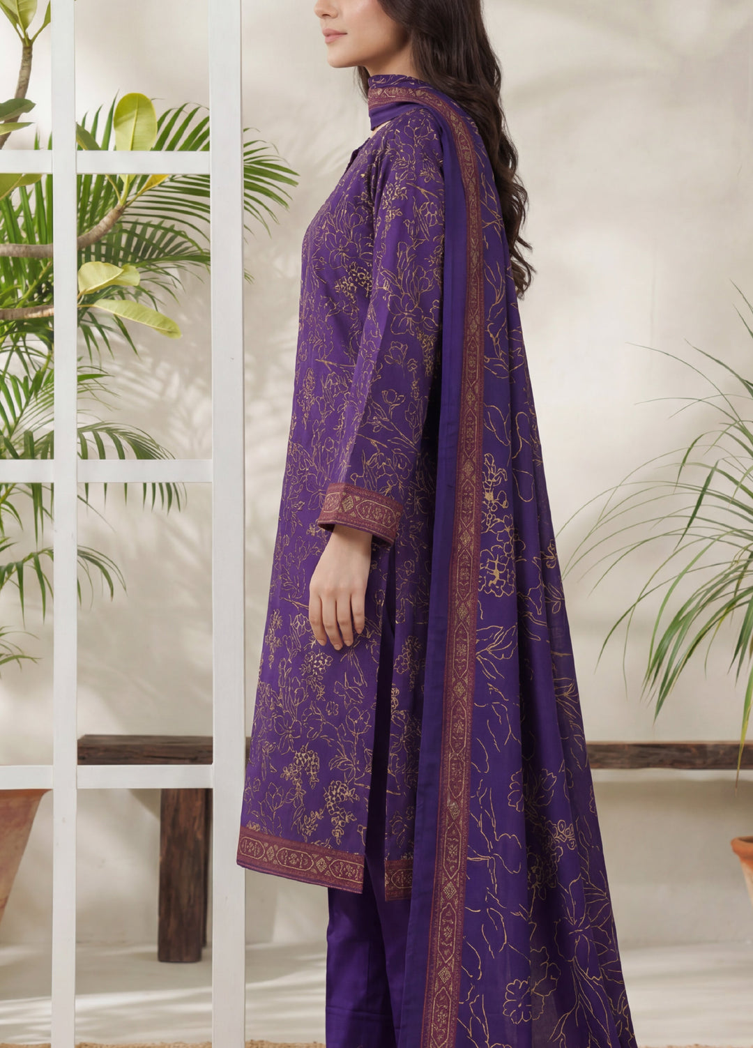 Daman by VS Textiles Unstitched Printed Lawn 3 Piece Suit VS26UDL D-13 844 - Casual Collection